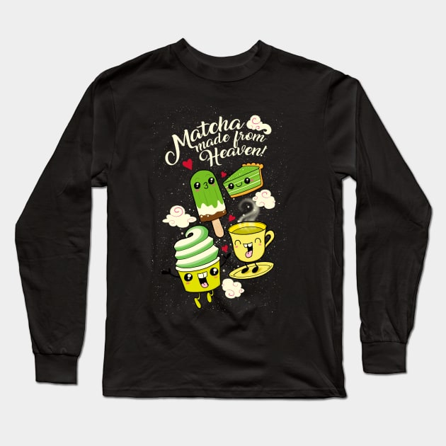 Matcha Made From Heaven Long Sleeve T-Shirt by ArtOfCheriOng